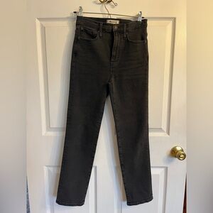 Madewell The Perfect Vintage Jean — Black High-Waist Denim (Size 26)